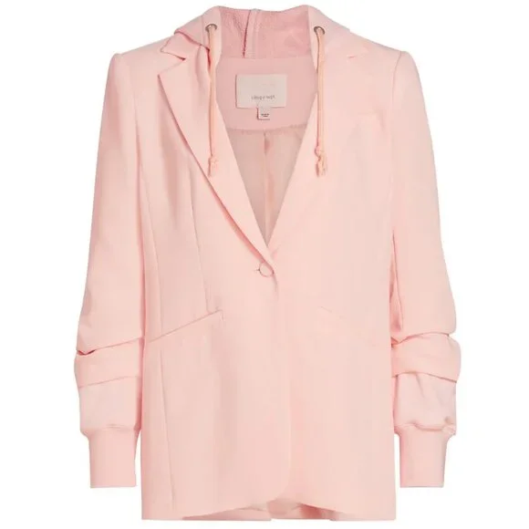 CINQ A’ SEPT Khloe Hooded Blazer Size 6 Pale Rose New With Tags - Picture 2 of 7